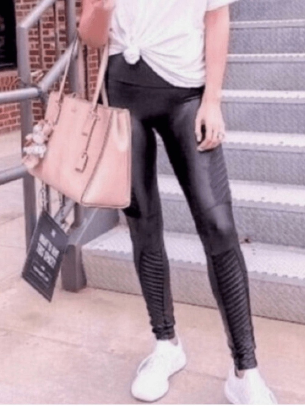 7 for all Mankind Faux Leather Moto Leggings